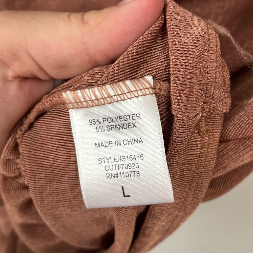 Week & Copper‎ Shiny Cowl Neck Rouched Tank Large - Picture 3 of 4